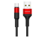 USAMS Kabel pleciony U5 2A micro USB czerwony - 1569140 - zdjęcie 1